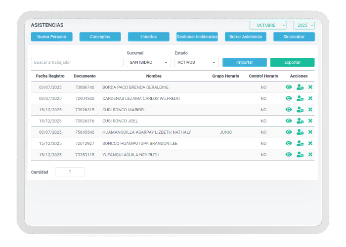 Sistema de restaurantes con control de asistencia personal totalsis